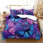 Blue Flower Bedding Set Duvet Cover Set 3D Bedding Digital Printing Bed Linen Queen Bedding Set Fashion Design