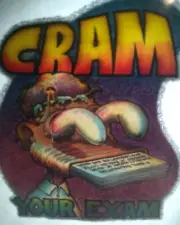 Cram Your Exam Screamin Gleamin Glitter Iron-On Decal Donruss Retro Vintage 70's