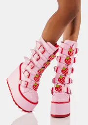 [Y.R.U.] Pink Dune Strawberry Boots