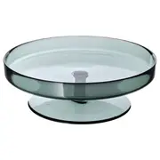 OMBONAD serving plate, glass grey, 29 cm