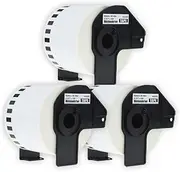 ExtraPrint 3 Rolls DK-44205 Removable Continuous Address/Barcode Labels Compatible with Brother QL-500W QL-550 QL-570 QL-650TD QL-700 QL-720NW QL-800 QL-810W QL-820NWB 62mm x 30.48m