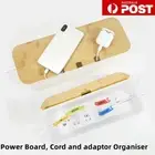 Power Board Organiser Box Cord Cable Adaptor Power Strip Socket Container Bamboo