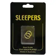 Studex Mini Plain Sleeper Earring Gold Plated 8mm - 1 Pair