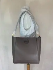 NEW Tory Burch Silver Maple McGraw Bucket Tote $448
