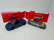 Bburago Ferrari 458 Spider Blue & Monza SP1 - 1/64 Diecast New in Box