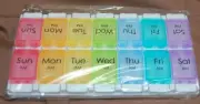 Large 7-Day Pill Organizer AM PM Rainbow Lot of 4 Cases Brand New T2041