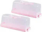 TINEASUR Bread Cake Storage Box with Handle Airtight Bread Loaf Container Portable Food Storage for Travel Kitchen