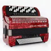 NEW 5 Rows Weltmeister Romance 874 Full Size Button Accordion 120 Bass B Griff