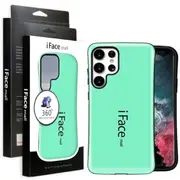 iFace Case For Galaxy S22 Ultra Slimming Drop Proof Shockproof Hard Silicone Back Cover (Mint)