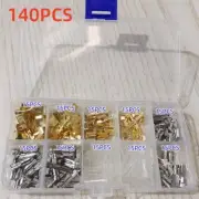 140Pcs Electrical Wire Crimp Connectors Kit Spade Female Male Terminals Set US