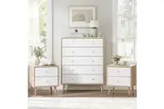 Cosmoliving Bedroom Bundle Adriana 5 Drawers and 2 Bedside Tables