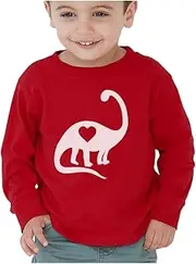 [Tstars] Dinosaur Love Heart Cute Toddler/Kids Long Sleeve T-Shirt