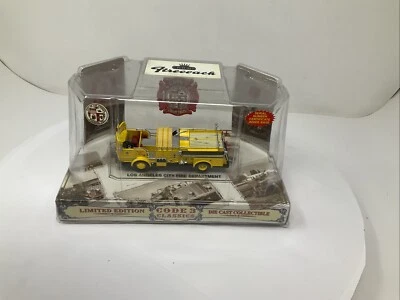 CODE 3 LOS ANGELES CALIFORNIA CROWN PUMPER # 80 FIRE DEPARTMENT YELLOW
