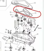 COUNTAX BELT 38" DECK C400H WESTWOOD S1600 T1400 T1600 T1500 DECK BELT 22869901