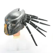 Predator Full Face Latex Mask w/Dreads Hair Costume Helmet Cosplay Party Props
