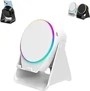 4-in-1 360° Rotating Bluetooth Speaker Stand, Cell Phone Stand with Wireless Bluetooth Induction Speaker, Anti-Slip Base Hd Surround Sound, Cool Multi Functional Gadget Unique Gifts for Men (White)