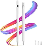 Stylus Apple Pencil for iPad 2025-2018 with Palm Rejection, KINGONE iPad Pencil 4th Compatible with Apple iPad 11th/10/9/8/7/6th, iPad Air M3/M2/5/4/3, iPad Pro M4/11/12.9"/13", iPad mini 6th/5th Gen