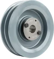 Cast Iron 6.25" Dual Groove Belt B Section 5L Pulley W/ 7/8" Sheave Bushing