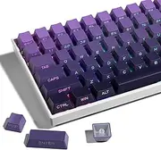SDYZ XVX Side Print Keycaps - Shine Through Keycaps, PBT Double Shot Custom Keycap Set, 136 Keys Gradient Purple OEM Profile Keyboard for Cherry Gateron MX Switches