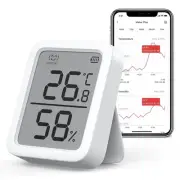 Thermometer Hygrometer, Bluetooth Indoor Humidity Meter for Home, Temperature