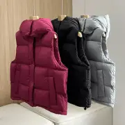 90% White Duck Down Vest Women's Korean Thickened Hooded Gilet Waistcoats Coats