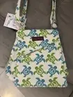 Bungalow 360 Sea Turtle Bag Blue & Green Canvas Messenger / Crossbody Bag. NWT