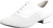 [Linodes] Breathable Men's Latin Dance Shoes 1 Inch Leather Sole Ballroom Salsa Tango Waltz Character Shoe