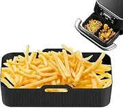 Silicone Air Fryer Pot, Rectangular Air Fryer Liner | Square Mat Pot Liner for Vista Print Air Fryers | Rectangular Reusable Baking Tray for Oven Baking and Roasting