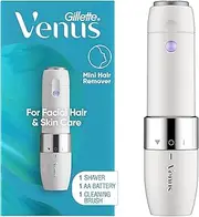 Gillette Venus Mini Facial Hair Remover for Women Face, Portable Electric Shaver/Razor, Face Hair Removal for Women, Dermaplaning Tool, Trimmer