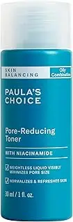 Paula's Choice SKIN BALANCING Pore-Reducing Face Toner for Combination and Oily Skin, Minimises Large Pores, Controls Oil & Shine, Suitable for Blemish-Prone Skin, Travel Size, 30 mL