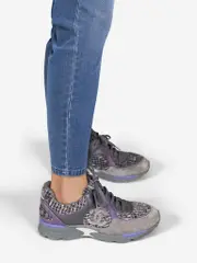Tweed Pattern Suede Trainers