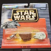 Micro Machines Star Wars Set Land speeder, Millennium Falcon,Jawa,1997 (B204)