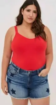 Torrid Wide Strap Tank Top Size 1 1X (14-16) Red NWT (ZD)