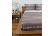 King Hudson Stripe Comforter Almond