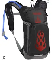 Camelbak Kids Mini M.U.L.E. Hydration Pack 50 oz Black/Flames