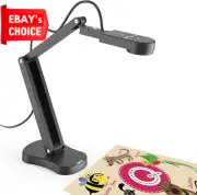 8MP USB Document Camera Classroom Visualiser 3-Level LED Light Dual Mic Distance