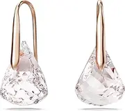 [Swarovski] Lunar drop earrings, Rose Gold-tone plated, crystal