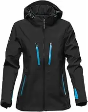 [Stormtech] Womens/Ladies Patrol Hooded Soft Shell Jacket (UK Size: S) (Black/Electric Blue)