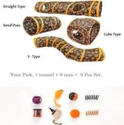 Halloween Pet Toy Cat Tunnel Indoor Play Tent Kitten Puppies Interactive Toy Set