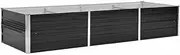 vidaXL Galvanised Steel Garden Raised Bed - Sizeable Rectangular Planter for Outdoor Use - Anthracite, 240x80x45cm