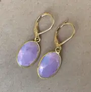 New Gold Plated Opalite Sundance Charm artisan Jewelry earrings