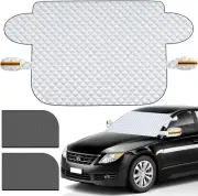 Car Windshield Sun Shade with Storage Pouch, 5Pcs Car Front Windshield Sunshade