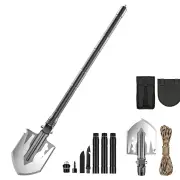 [EU Direct] Multifunction Fold Camping Shovels High Quality Aluminum Multitools Outdoor Survival Tools Dig Spade Hoe For