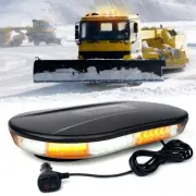 12 inch White Amber COB LED Rooftop Warning Strobe Lights Bar w/ Magnetic Base