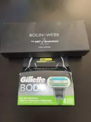 Bolin Webb Body/Face Grooming Razor W/ 4pk Body And 8pk Mach 3 Cartridges