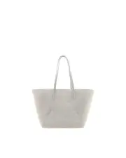 Brunello Cucinelli Geometric Panel Tote Suede Tote Bag Women Beige Shoulder Bags