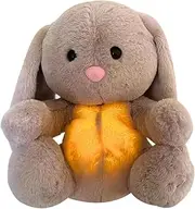 CWZY Breathing Stuffed Animal, Soothing Breathing Stuffed Animal Rabbit for Anxiety Adults and Kids Breathing Lights and Sound Machine with Realistic Breathing