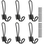 6 Pack Rustic Farmhouse Style Coat Hooks Towel Hanger for Coats Bags Hats