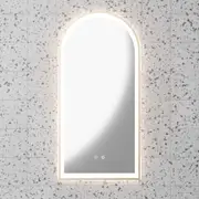 Arch LED Mirror 500 x 1000 mm � The Arch - Dimmable, Anti-Fog, Touch Sensor, IP54 - Matte Black, Brushed Gold, Matte White, Gunmetal Frame