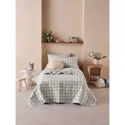 Linen House Kids Playground Home Bedding Coverlet Set w/ Pillowcase - Green